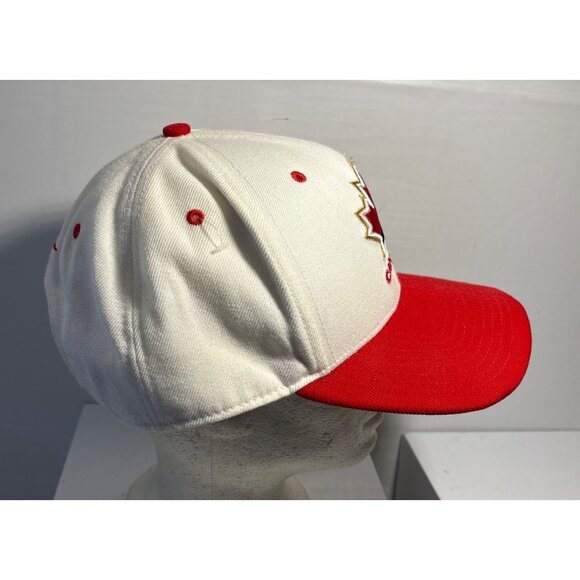 Nike Team Canada Hockey Hat Snapback White Red Cotton Embroidered Adjustable - Picture 3 of 9